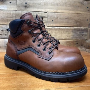 RED WING 2226 LEATHER SAFETY 6" WORK BOOTS SIZE 9 EE MADE IN USA STEEL TOE NEW - Picture 1 of 20