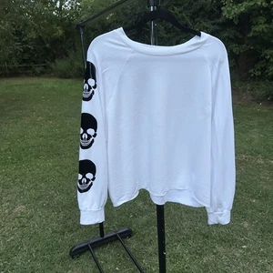 Vintage Havana Shirt Women Medium  Skull Grunge Cyber Mall Goth Skate Y2K - Picture 1 of 6