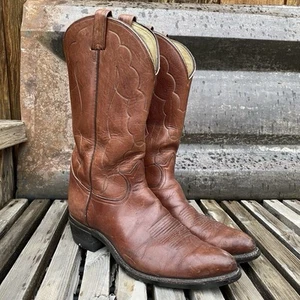 Vintage Tony Lama Black Label Western Cowboystiefel USA Herren Größe 8 Vibram Sohlen - Bild 1 von 14