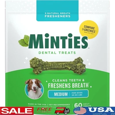 Veterinarian Recommended Dog Dental Chews Healthy Teeth Fresh Breath Treats New - Image 1 of 4