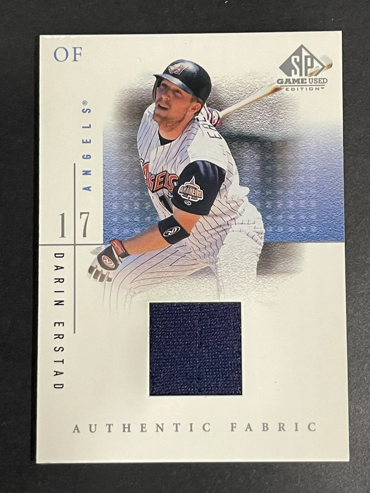 2001 UD SP Game Used Edition Authentic Fabric Darin Erstad #DE - Image 1 of 2