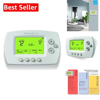 Renewed Honeywell 7-Day Wi-Fi Thermostat with Alexa & Google Assistant Support - Image 1 of 4