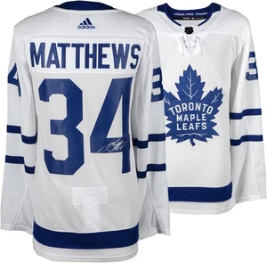 Auston Matthews Toronto Maple Leafs Autographed White Adidas Authentic Jersey - Picture 1 of 6