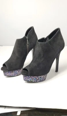 PELLE MODA ORIANA1,WOMENS BLACK KID SUADE,PICIE GLITTER,sz 7. - Image 1 of 4