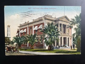 City Hall, Long Beach, California Vintage Postcard Posted 1910  - Picture 1 of 2