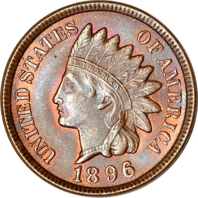 1896 1C Indian Head Cent Choice UNC BN K19109 - Image 1 of 2