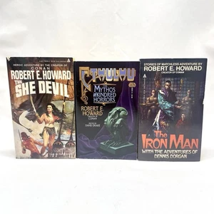 Robert E. Howard Paperback Lot Of 3: Cthulhu, She Devil, Iron Man 1983-1992 - Picture 1 of 16