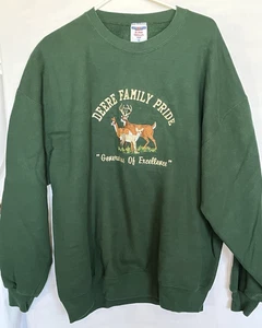 De colección Años 90 John Deere Family Pride Cuello Redondo Hombres Talla 2X Ciervo Bordado EE. UU. - Imagen 1 de 8