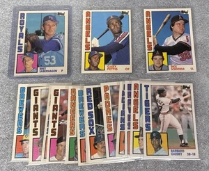 1984 Topps Traded Baseball Card lot Bret Saberhagen Rookie O-Pee-Chee Tony Perez - Picture 1 of 13
