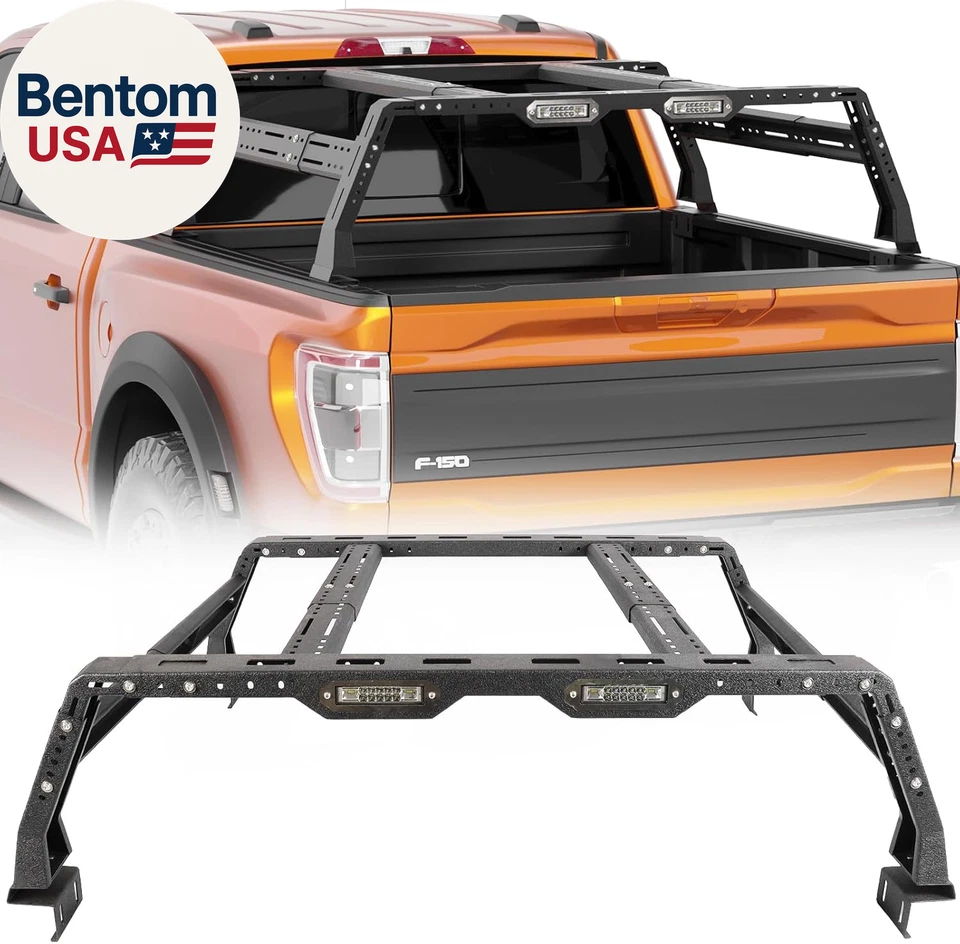 Barras portadoras de caja para camioneta compatibles con Dodge Ram 1500, Tacoma, Tundra, Jeep Gladiator JT,  Foto 1 de 4