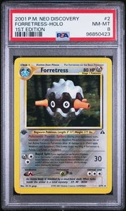 2001 Pokemon Neo Discovery 2 Forretress Holo 1st Edition PSA 8 Nm Mt - Picture 1 of 2