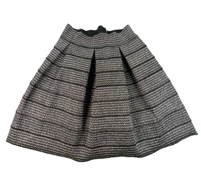 Minifalda G negra/plateada plisada brillante línea A (para mujer S) Foto 1 de 4