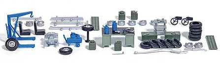 Walthers SceneMaster 949-4167 HO Scale Garage Detail Set #1 -- 45-Piece Set - Image 1 of 1