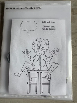 Impresiones artísticas novias se adhieren estampillas de goma mensajes de texto BFFs - NUEVO Foto 1 de 4