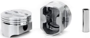 Fits Small Block Chevy 350 V8 Flat Top Cast Piston Set Of 8 Silvolite 1436.020 - Picture 1 of 4