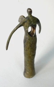 Small Bronze Angel Inner Space with gold wings Abstract- Elizabeth Rollins-Scott - Picture 1 of 13