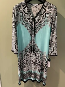 Sandra Darren Women's Size 10 Multicolor Tassels Stretch Dress Gorgeous NWT - Picture 1 of 10