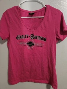 Harley Davidson Shirt Damen Größe M Rosa Motorrad Biker High Desert Boise ID - Bild 1 von 5