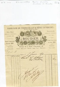 Paris XIX ème 38 Rue de La Butte Chaumont Belle Entête Marquise de Nicholaï 1870 - Imagen 1 de 1