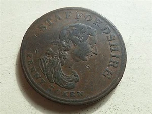 Staffordshire Penny Token 1814 Commerce (myrefn9361) - Picture 1 of 8