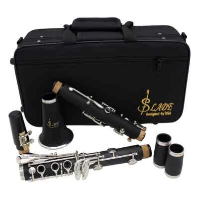 Clarinete profesional Bb con 17 llaves, incluyendo un lujoso estuche de transporte Foto 1 de 4