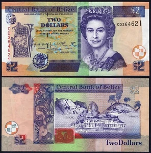 BELIZE 🇧🇿 P60b* 2 DOLLARS* ND 01/01/2002* AU* USA SELLER - Picture 1 of 1