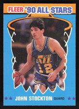John Stockton 1990 Fleer All-Stars #9 Utah Jazz EX {0815
