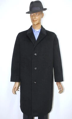 Vintage 60s Grey Wool Mens Raglan Coat SUITWELL Size L Made in Federal Germany - Image 1 of 4
