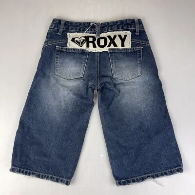 ROXY Teen Girl’s Denim 3/4 Pants Cropped Jeans Blue Size 10 - Image 1 of 4