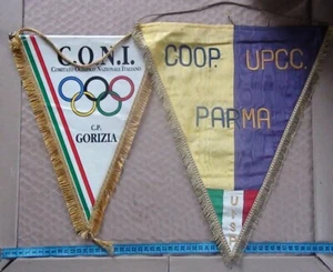 Gagliardetti Italy NOC, rare + Original official pennants UISP Parma, 1960 years - Foto 1 di 1