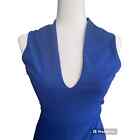 Blue boutique purchased cross back jumpsuit front deep V  - small