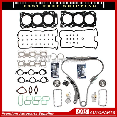 Head Gasket Timing Chain W/ Gear For 05-09 Nissan Pathfinder 4.0L V6 DOHC VQ40DE - Imagem 1 de 4