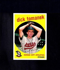 1959 TOPPS #369 DICK TOMANEK-5--A'S--NO CREASES--EX/MT++