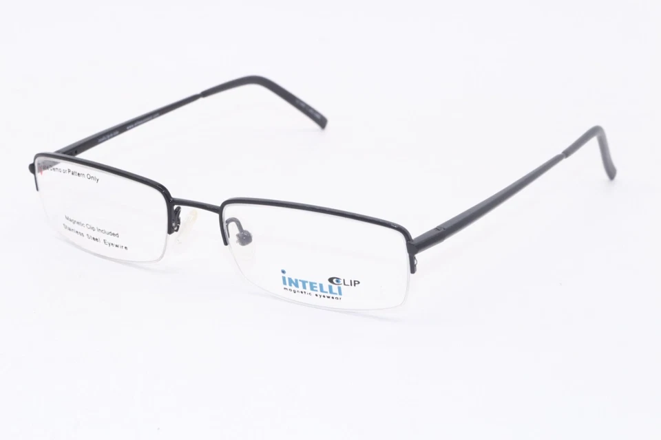 NUEVAS GAFAS INTELLI CLIP DE ELITE NEGRAS MATE 727 AUTÉNTICO DISEÑADOR 52-18 Foto 1 de 4