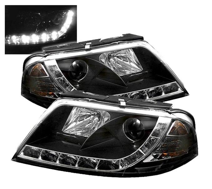 For 2002-2005 Audi A4 Quattro / S4 DRL Daylight LED Strip Projector Headlights - Image 1 of 3