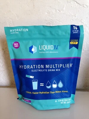 Liquid I.V. Hydration Multiplier Electrolyte Mix, Acai Berry 16 Packets - Image 1 of 4