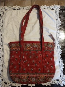 Bolso Vintage Raro Vera Bradley Miller en Patrón Provencial Rojo (#2) Hecho en EE. UU. - Imagen 1 de 9