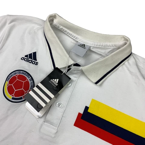 NEW Columbia National Soccer Team Men's Adidas Polo Shirt White • Italy • Small Cover