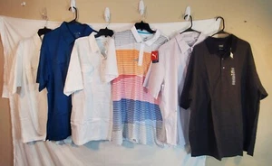 Lot of 6 Arnold Palmer, Puma, Arrow, Ping, Robert Graham Men 2XL Polo Shirts New - Picture 1 of 11