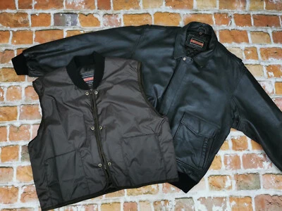 Chevignon G1 PILOTEN Vintage Leather Jacket + Vest Braun Casual Size: XXL Tip - Image 1 of 4