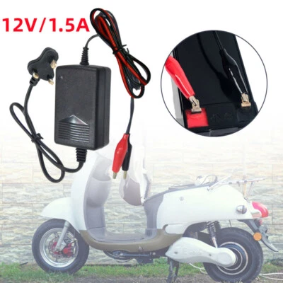 12V 12Volt Sealed Lead Acid Battery Charger For Motorbike Quad Bike Kids Toy Car - Image 1 of 4