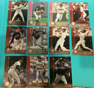 Cleveland Indians Team Set di 11 1996 Leaf Belle Alomar Thome Lofton Baerga  - Foto 1 di 1