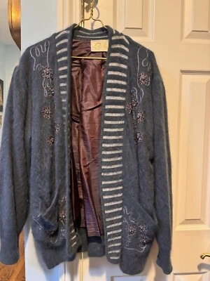 Винтажный ангорский свитер с подкладкой Carte L - Изображение 1 из 4