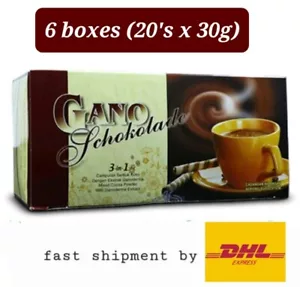 Gano Excel Schokolade Ganoderma Lucidum 6 Boxes (30g x20's)- shipment by DHL - Picture 1 of 6