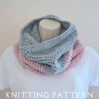 THE WOOLLY DESIGN CO Cowl Knitting Pattern The Flurry Cowl Printed Pattern To Knit Yourself