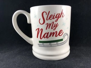 16oz Stoneware "Sleigh My Name" Mug Winter Christmas Coffee Cup Threshold NEW - Picture 1 of 5
