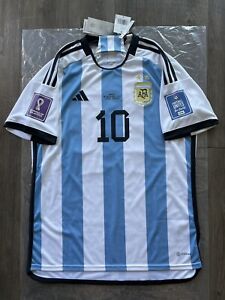adidas Argentine maillot domicile homme 2022 COUPE DU MONDE Messi #10 HF2158 grand neuf