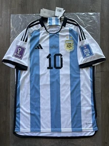 adidas Argentina Men's 2022 WORLD CUP Home Jersey Messi #10 HF2158 Large New - Picture 1 of 7