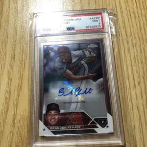 2023 Topps Chrome Brandon Pfaadt Psa 9 Mt RC Auto Gold Wave Refractor Rookie QG - Picture 1 of 8