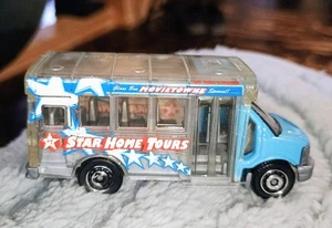 2011 Matchbox GMC Bus Blue Clear "Star Home Tours" MovieTowne Celebrity - Picture 1 of 3